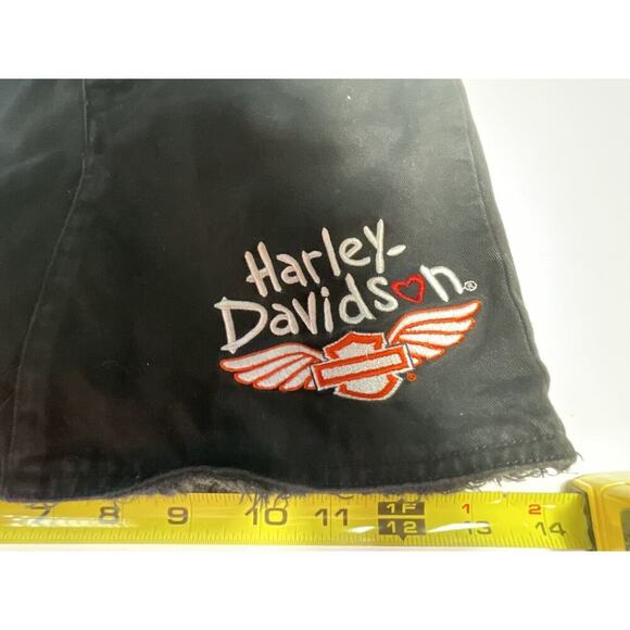 Harley Davidson Girls Distress Button Up Pocket Skirt Size 5 - Picture 5 of 7